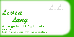 livia lang business card